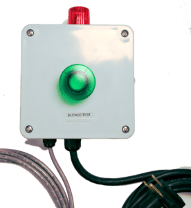 Alarm with buzzer and flashing LED