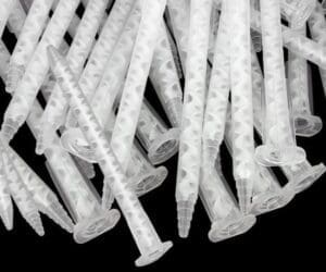 Static epoxy mixing nozzle