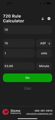 720 rule App screenshot