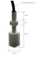 Polypropylene float switch reversible