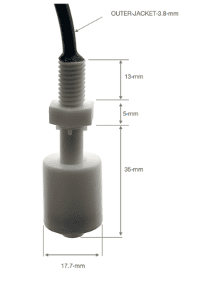 Polypropylene float switch reversible